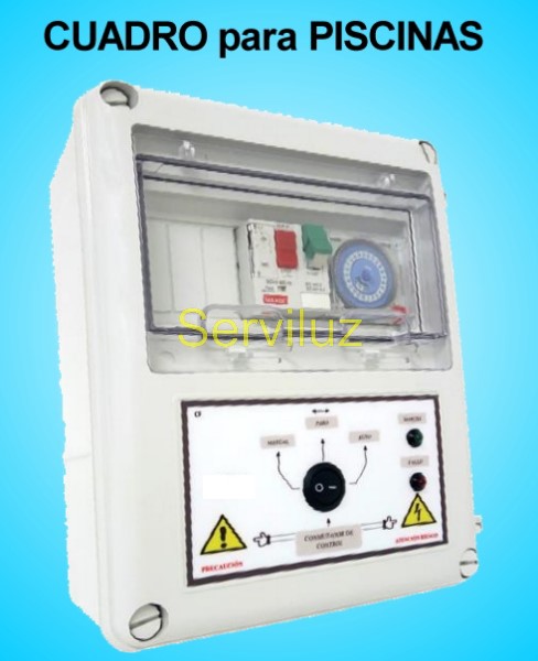 Cuadro Electrico Piscinas 4-5 HP Proteccion Filtración Trifasico CSF-406
